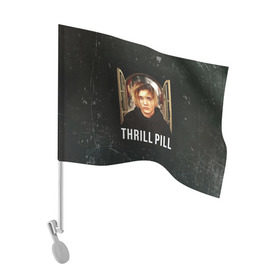 Флаг для автомобиля с принтом THRILL PILL - Грустная Песня в Кировске, 100% полиэстер | Размер: 30*21 см | fuelle | logo | music | noir | pil | pill | rap | raper | symbol | thril | thrill | tril | trill | дамб | лого | музыка | пил | пилл | рэп | рэппер | сам | символ | трил | трилл | тхрил | тхрилл | фотографии | щит