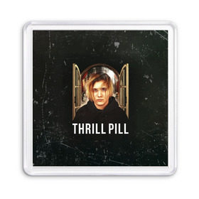 Магнит 55*55 с принтом THRILL PILL - Грустная Песня в Кировске, Пластик | Размер: 65*65 мм; Размер печати: 55*55 мм | fuelle | logo | music | noir | pil | pill | rap | raper | symbol | thril | thrill | tril | trill | дамб | лого | музыка | пил | пилл | рэп | рэппер | сам | символ | трил | трилл | тхрил | тхрилл | фотографии | щит