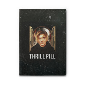 Обложка для автодокументов с принтом THRILL PILL - Грустная Песня в Кировске, натуральная кожа |  размер 19,9*13 см; внутри 4 больших “конверта” для документов и один маленький отдел — туда идеально встанут права | Тематика изображения на принте: fuelle | logo | music | noir | pil | pill | rap | raper | symbol | thril | thrill | tril | trill | дамб | лого | музыка | пил | пилл | рэп | рэппер | сам | символ | трил | трилл | тхрил | тхрилл | фотографии | щит