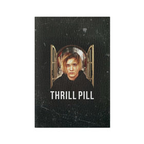 Обложка для паспорта матовая кожа с принтом THRILL PILL - Грустная Песня в Кировске, натуральная матовая кожа | размер 19,3 х 13,7 см; прозрачные пластиковые крепления | fuelle | logo | music | noir | pil | pill | rap | raper | symbol | thril | thrill | tril | trill | дамб | лого | музыка | пил | пилл | рэп | рэппер | сам | символ | трил | трилл | тхрил | тхрилл | фотографии | щит