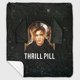 Плед с рукавами с принтом THRILL PILL - Грустная Песня в Кировске, 100% полиэстер | Закругленные углы, все края обработаны. Ткань не мнется и не растягивается. Размер 170*145 | fuelle | logo | music | noir | pil | pill | rap | raper | symbol | thril | thrill | tril | trill | дамб | лого | музыка | пил | пилл | рэп | рэппер | сам | символ | трил | трилл | тхрил | тхрилл | фотографии | щит