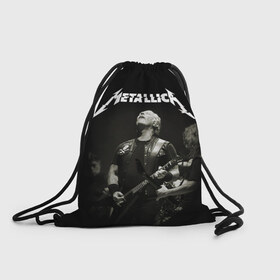 Рюкзак-мешок 3D с принтом Metallica в Кировске, 100% полиэстер | плотность ткани — 200 г/м2, размер — 35 х 45 см; лямки — толстые шнурки, застежка на шнуровке, без карманов и подкладки | heavy metal | metal | metallica | гитара | группы | метал | металлика | музыка | рок | трэш метал | хєви метал