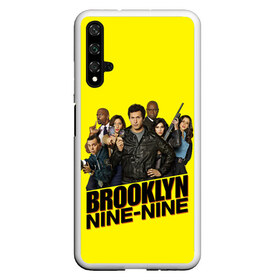 Чехол для Honor 20 с принтом Brooklyn Nine-Nine в Кировске, Силикон | Область печати: задняя сторона чехла, без боковых панелей | Тематика изображения на принте: 9 9 | 99 | andy | beatriz | brooklyn | detective | diaz | jake | nine nine | peralta | rosa | samberg | stephanie | беатрис | бруклин | детектив | джейк | перальта | роза | стефани | сэмберг | энди