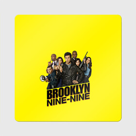 Магнит виниловый Квадрат с принтом Brooklyn Nine-Nine в Кировске, полимерный материал с магнитным слоем | размер 9*9 см, закругленные углы | 9 9 | 99 | andy | beatriz | brooklyn | detective | diaz | jake | nine nine | peralta | rosa | samberg | stephanie | беатрис | бруклин | детектив | джейк | перальта | роза | стефани | сэмберг | энди