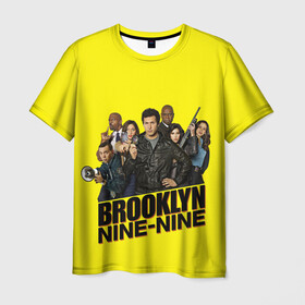 Мужская футболка 3D с принтом Brooklyn Nine-Nine в Кировске, 100% полиэфир | прямой крой, круглый вырез горловины, длина до линии бедер | Тематика изображения на принте: 9 9 | 99 | andy | beatriz | brooklyn | detective | diaz | jake | nine nine | peralta | rosa | samberg | stephanie | беатрис | бруклин | детектив | джейк | перальта | роза | стефани | сэмберг | энди