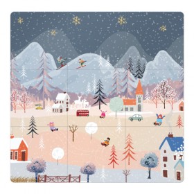 Магнитный плакат 3Х3 с принтом Новогодние каникулы в Кировске, Полимерный материал с магнитным слоем | 9 деталей размером 9*9 см | 2020 | елка | елки | елочные игрушки | зима | зимняя | игрушки | мороз | новогодняя | новый год | новый год 2020 | рождество | рябина | снег | холод