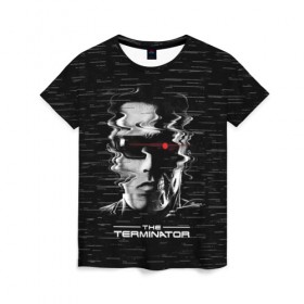 Женская футболка 3D с принтом The Terminator в Кировске, 100% полиэфир ( синтетическое хлопкоподобное полотно) | прямой крой, круглый вырез горловины, длина до линии бедер | arnold | connor | john | robot | schwarzenegger | skynet | t 800 | terminator | арнольд | джон | коннор | ликвидатор | небесная | робот | сеть | скайнет | терминатор | шварценеггер