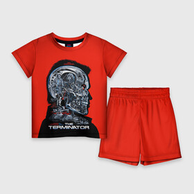Детский костюм с шортами 3D с принтом The Terminator в Кировске,  |  | arnold | connor | john | robot | schwarzenegger | skynet | t 800 | terminator | арнольд | джон | коннор | ликвидатор | небесная | робот | сеть | скайнет | терминатор | шварценеггер