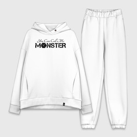 Женский костюм хлопок Oversize с принтом You can call me monster в Кировске,  |  | Тематика изображения на принте: d.o | exo | exo cbx | exo k | exo m | exo sc | k pop | kpop | mama | бэкхён | ехо | к поп | кпоп | крис | кхаи | лухан | лэй | пэкхён | сехун | сиумин | сухо | тао | чханёль | чхен | эхо