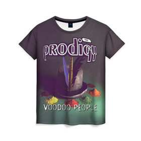 Женская футболка 3D с принтом The Prodigy в Кировске, 100% полиэфир ( синтетическое хлопкоподобное полотно) | прямой крой, круглый вырез горловины, длина до линии бедер | people | prodigy | the prodigy | voodoo people | продиджи
