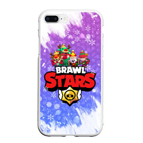 Чехол для iPhone 7Plus/8 Plus матовый с принтом Новогодний Brawl Stars №5 в Кировске, Силикон | Область печати: задняя сторона чехла, без боковых панелей | 2020 | brawl | brawl stars | christmas | leon | new year | stars | бравл старс | брол старс | леон | новогодний | новый год | рождество