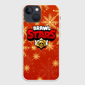 Чехол для iPhone 13 mini с принтом Новогодний Brawl Stars в Кировске,  |  | brawl | brawl stars | crow | leon | stars | бравл | бравл старс | браво старс | зима | игра | компьютерная | кров | леон | новогодний | новый год | онлайн | с новым годом | снеж | старс