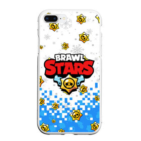 Чехол для iPhone 7Plus/8 Plus матовый с принтом НОВОГОДНИЙ BRAWL STARS в Кировске, Силикон | Область печати: задняя сторона чехла, без боковых панелей | Тематика изображения на принте: 8 bit | 8 бит. | 8bit | brawl stars | brawl stars новогодний | colt | crow | leon | penny | poco | shelly | spike | wanted | брав | бравл старс | звезды | леон | новый год | старс