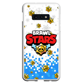 Чехол для Samsung S10E с принтом НОВОГОДНИЙ BRAWL STARS в Кировске, Силикон | Область печати: задняя сторона чехла, без боковых панелей | 8 bit | 8 бит. | 8bit | brawl stars | brawl stars новогодний | colt | crow | leon | penny | poco | shelly | spike | wanted | брав | бравл старс | звезды | леон | новый год | старс