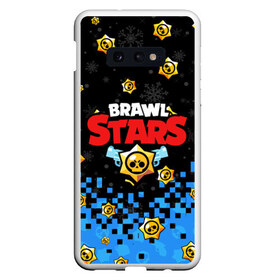 Чехол для Samsung S10E с принтом НОВОГОДНИЙ BRAWL STARS в Кировске, Силикон | Область печати: задняя сторона чехла, без боковых панелей | Тематика изображения на принте: 8 bit | 8 бит. | 8bit | brawl stars | brawl stars новогодний | colt | crow | leon | penny | poco | shelly | spike | wanted | брав | бравл старс | звезды | леон | новый год | старс