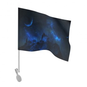 Флаг для автомобиля с принтом Космос в Кировске, 100% полиэстер | Размер: 30*21 см | galaxy | nebula | space | star | абстракция | вселенная | галактика | звезда | звезды | космический | планеты