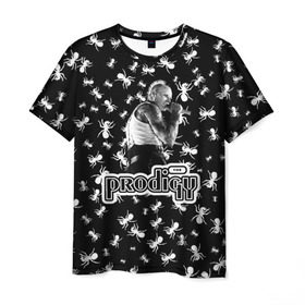 Мужская футболка 3D с принтом The Prodigy в Кировске, 100% полиэфир | прямой крой, круглый вырез горловины, длина до линии бедер | flint | keith | keith charles flint | prodigy | the prodigy | кит | кит чарльз флинт | продиджи | флинт