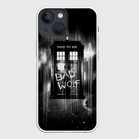 Чехол для iPhone 13 mini с принтом Doctor Who в Кировске,  |  | Тематика изображения на принте: bbc | dimension | dr who | jenna coleman | jodie whittaker | matt smith | relative | resolution | space | tardis | the doctor | time | галлифрей | джоди уиттакер | доктор кто | тардис