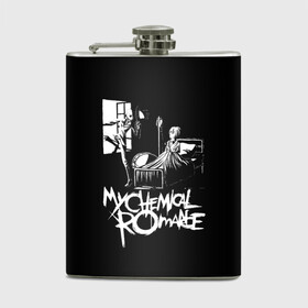 Фляга с принтом My Chemical Romance в Кировске, металлический корпус | емкость 0,22 л, размер 125 х 94 мм. Виниловая наклейка запечатывается полностью | Тематика изображения на принте: gerard way | mcr | my chemical romance | альтернативный | группа | джерард уэй | май кемикал романс | мкр | мой химический роман | мхр | мцр | панк | поп | поппанк | рок | рэй торо