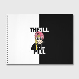 Альбом для рисования с принтом Thrill pill в Кировске, 100% бумага
 | матовая бумага, плотность 200 мг. | Тематика изображения на принте: pill | thrill | thrill pill | пилл | тимур самедов | трилл | трилл пилл