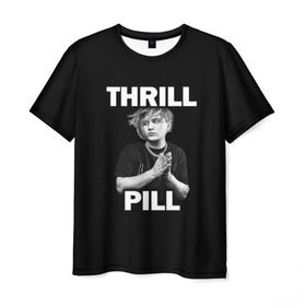 Мужская футболка 3D с принтом Thrill pill в Кировске, 100% полиэфир | прямой крой, круглый вырез горловины, длина до линии бедер | Тематика изображения на принте: pill | thrill | thrill pill | пилл | тимур самедов | трилл | трилл пилл