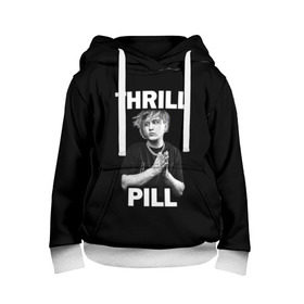 Детская толстовка 3D с принтом Thrill pill в Кировске, 100% полиэстер | двухслойный капюшон со шнурком для регулировки, мягкие манжеты на рукавах и по низу толстовки, спереди карман-кенгуру с мягким внутренним слоем | Тематика изображения на принте: pill | thrill | thrill pill | пилл | тимур самедов | трилл | трилл пилл