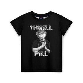 Детская футболка 3D с принтом Thrill pill в Кировске, 100% гипоаллергенный полиэфир | прямой крой, круглый вырез горловины, длина до линии бедер, чуть спущенное плечо, ткань немного тянется | pill | thrill | thrill pill | пилл | тимур самедов | трилл | трилл пилл