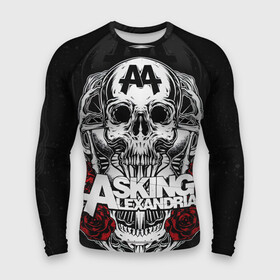 Мужской рашгард 3D с принтом Asking Alexandria в Кировске,  |  | asking alexandria | аскинг александриа | группы | метал | музыка | рок | хэви метал | электроникор