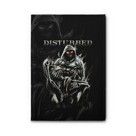 Обложка для автодокументов с принтом Disturbed в Кировске, натуральная кожа |  размер 19,9*13 см; внутри 4 больших “конверта” для документов и один маленький отдел — туда идеально встанут права | Тематика изображения на принте: asylum | disturbed | heavy metal | immortalized | the guy | the lost children | группы | метал | рок