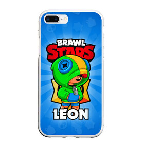 Чехол для iPhone 7Plus/8 Plus матовый с принтом BRAWL STARS LEON в Кировске, Силикон | Область печати: задняя сторона чехла, без боковых панелей | brawl stars | brawl stars leon | brawler | leon | бравл старз | бравлер | леон