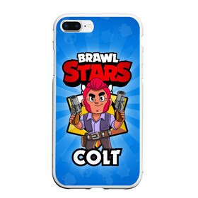 Чехол для iPhone 7Plus/8 Plus матовый с принтом BRAWL STARS COLT в Кировске, Силикон | Область печати: задняя сторона чехла, без боковых панелей | brawl stars | brawl stars colt | brawler | colt | бравл старз | бравлер | кольт