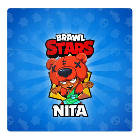 Магнитный плакат 3Х3 с принтом BRAWL STARS NITA в Кировске, Полимерный материал с магнитным слоем | 9 деталей размером 9*9 см | brawl stars | brawl stars nita | brawler | nita | бравл старз | бравлер | нита