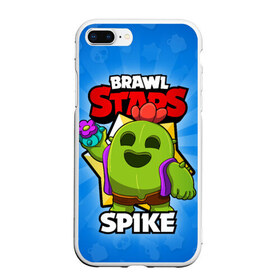 Чехол для iPhone 7Plus/8 Plus матовый с принтом BRAWL STARS SPIKE в Кировске, Силикон | Область печати: задняя сторона чехла, без боковых панелей | brawl stars | brawl stars spike | brawler | spike | бравл старз | бравлер | спайк