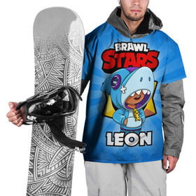 Накидка на куртку 3D с принтом BRAWL STARS LEON в Кировске, 100% полиэстер |  | brawl stars | brawl stars leon | brawler | leon | бравл старз | бравлер | леон