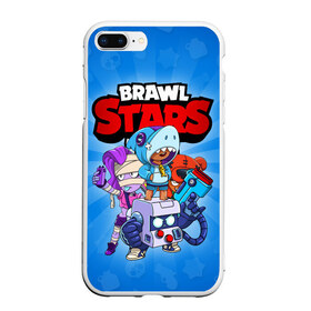 Чехол для iPhone 7Plus/8 Plus матовый с принтом BRAWL STARS в Кировске, Силикон | Область печати: задняя сторона чехла, без боковых панелей | 8 bit | 8 бит | brawl stars | brawler | emz | leon | nita | бравл старз | бравлер | леон | нита | эмз