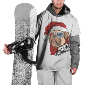 Накидка на куртку 3D с принтом Мопс Санта в Кировске, 100% полиэстер |  | Тематика изображения на принте: 2020 | christmas | happy | merry | new year | pug | в подарок | мопс | новый год | пёс | поздравить | рождество | с наступающим | с новым годом | с рождеством | санта | собака | щенок