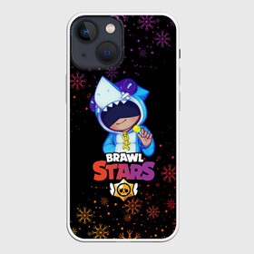 Чехол для iPhone 13 mini с принтом Новогодний Brawl Stars LEON в Кировске,  |  | brawl | brawl stars | crow | leon | stars | бравл | бравл старс | браво старс | игра | компьютерная | кров | леон | новогодний | новый год | онлайн | с новым годом | снежинки | старс