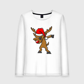 Женский лонгслив хлопок с принтом Dab Deer в Кировске, 100% хлопок |  | 2020 | christmas | dab | deer | new year | santa claus | борода | даб | дед | дед мороз | дедушка | ёлка | зима | мороз | новый год | олень | праздник | рождество | санта клаус | снег