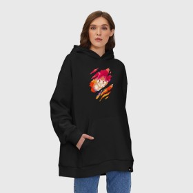 Худи SuperOversize хлопок с принтом Goku в Кировске, 70% хлопок, 30% полиэстер, мягкий начес внутри | карман-кенгуру, эластичная резинка на манжетах и по нижней кромке, двухслойный капюшон
 | dragon ball | dragon ball super | dragon ball z | dragonball | gohan | goku | vegeta | аниме | вегета | гоку | гохан | драгонболл | драконий жемчуг | жемчуг дракона | манга | сон гоку