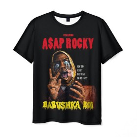 Мужская футболка 3D с принтом BABUSHKA BOI в Кировске, 100% полиэфир | прямой крой, круглый вырез горловины, длина до линии бедер | aap | aap rocky | asap | asap rocky | babushka | babushka boi | babushka boy