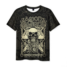 Мужская футболка 3D с принтом Amon Amarth в Кировске, 100% полиэфир | прямой крой, круглый вырез горловины, длина до линии бедер | amon amarth | metal | викинг метал | группы | дэт метал | метал | музыка | рок