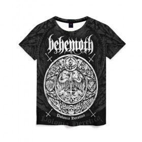 Женская футболка 3D с принтом Behemoth в Кировске, 100% полиэфир ( синтетическое хлопкоподобное полотно) | прямой крой, круглый вырез горловины, длина до линии бедер | behemoth | black metal | death metal | inferno | nergal | orion | seth | блэк метал | группы | дэт метал | метал | музыка | рок