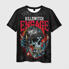 Мужская футболка 3D с принтом Killswitch Engage в Кировске, 100% полиэфир | прямой крой, круглый вырез горловины, длина до линии бедер | Тематика изображения на принте: killswitch engage | kse | metal | группы | метал | музыка | рок