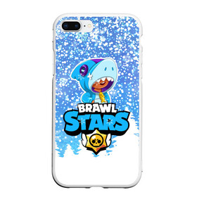 Чехол для iPhone 7Plus/8 Plus матовый с принтом Brawl Stars Leon Shark в Кировске, Силикон | Область печати: задняя сторона чехла, без боковых панелей | 2020 | brawl | brawl stars | christmas | leon | new year | shark | stars | бравл старс | брол старс | зима | игра | леон | новогодний | новый год | рождество | снег | снежинки | шарк