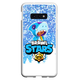 Чехол для Samsung S10E с принтом Brawl Stars Leon Shark в Кировске, Силикон | Область печати: задняя сторона чехла, без боковых панелей | 2020 | brawl | brawl stars | christmas | leon | new year | shark | stars | бравл старс | брол старс | зима | игра | леон | новогодний | новый год | рождество | снег | снежинки | шарк