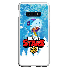 Чехол для Samsung S10E с принтом Зимний Brawl Stars Leon Shark в Кировске, Силикон | Область печати: задняя сторона чехла, без боковых панелей | Тематика изображения на принте: 2020 | brawl | brawl stars | christmas | leon | new year | stars | бравл старс | брол старс | зима | игра | леон | новогодний | новый год | рождество | снег | снежинки