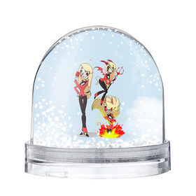 Снежный шар с принтом Hazbin Hotel в Кировске, Пластик | Изображение внутри шара печатается на глянцевой фотобумаге с двух сторон | 