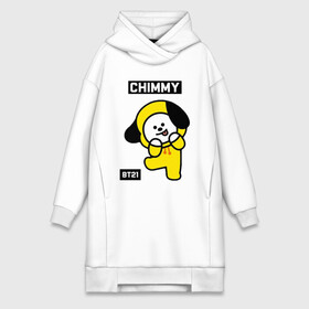 Платье-худи хлопок с принтом CHIMMY BT21 в Кировске,  |  | bt21 | bts | chimmy | cooky | koya | love yourself. | mang | rj | shooky | tata | бт21 | бтс