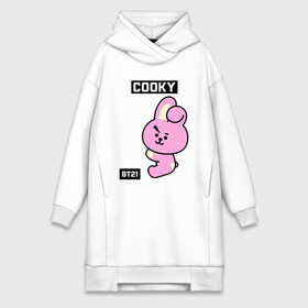 Платье-худи хлопок с принтом COOKY BT21 в Кировске,  |  | bt21 | bts | chimmy | cooky | koya | love yourself. | mang | rj | shooky | tata | бт21 | бтс