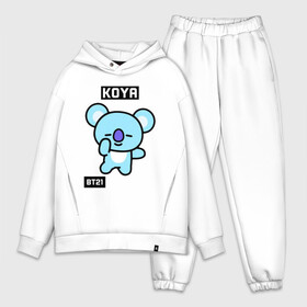 Мужской костюм хлопок OVERSIZE с принтом KOYA BT21 в Кировске,  |  | bt21 | bts | chimmy | cooky | koya | love yourself. | mang | rj | shooky | tata | бт21 | бтс